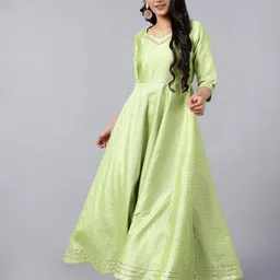 V TRADITION Long Sleeves Maxi Fit & Flare Dress image 1