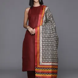 Varanga Pure Cotton Kurta with Trousers & Dupatta image 5
