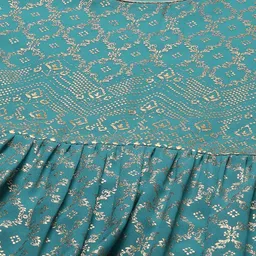 Biba Floral Printed Empire Kurta & Churidar With Dupatta image 2