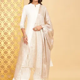 RANGMANCH BY PANTALOONS Tasselled Border Dupatta-picture-38
