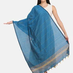 THE WEAVE TRAVELLER Women Blue Woven Design-image-84