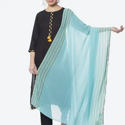 Rangriti Striped Tasselled Dupatta-picture-43