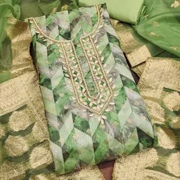 KALINI Organza Unstitched Dress Material-picture-22