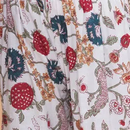 Modish Couture Girls Floral Printed Zari Anarkali Kurta With Sharara And Dupatta image 4