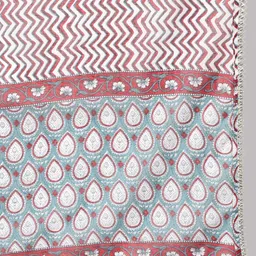 Divena Floral Printed Gotta Patti Anarkali Pure Cotton Kurta with Trousers & Dupatta image 4