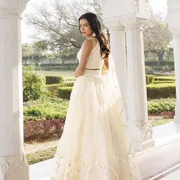 Ragavi Embroidered Organza Ready to Wear Lehenga & Blouse With Dupatta image 5