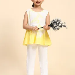 Maaesa Tie & Dye Round Neck Gathered Empire Top image 4