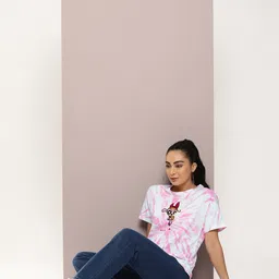 Powerpuff Girls by Kook N Keech Dyed Drop-Shoulder Sleeves Pure Cotton T-shirt image 5