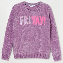 Fame Forever by Lifestyle Girls Purple & Pink Typography Pullover with Embellished Detail-picture-21