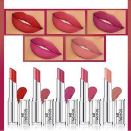 MI FASHION Set Of 5 Creme Matte Weightless Long-Lasting Lipstick - 3.5g Each-picture-19