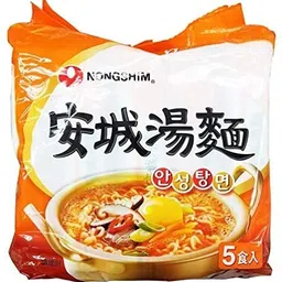 Nongshim Ansung Noodle Soup Mild Spicy Soybean Paste Flavour, 5 Pack, 22.05 oz ℮ 625 g image 1