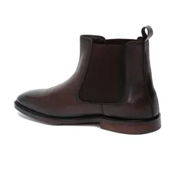 Teakwood Leathers Men Mid Top Block Heel Leather Chelsea Boots image 5