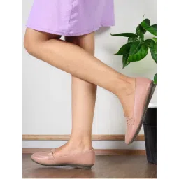 ELLE Women's Fashionable Peach Color Comfortable Loafers-image-33