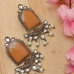 Ozanoo Silver-Plated Contemporary Drop Earrings-picture-30