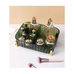 House of Quirk Acrylic Transparent Rectangular Decorative Storage Tray (Green)-image-130