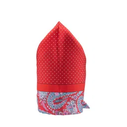 The Tie Hub Men Red Silk Printed Pocket Squares image 2