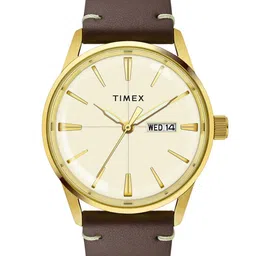Timex Men Brass Dial & Leather Straps Analogue Watch TWEG25502-picture-2