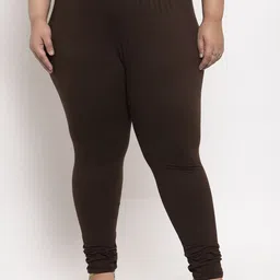 TAG 7 PLUS Women Pack Of 2 Solid Plus Size Ankle-Length Leggings image 2