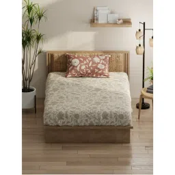 KOPA Single Bed Bedsheet With Pillow Cover (Classic Cotton Feel) Floral-Beige (Queen)-picture-15