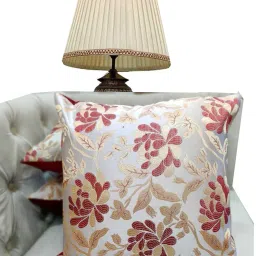 good vibes Set of 3 Leaf Woven Cushion Covers 23" x 23" image 1