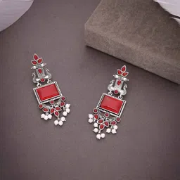 brado jewellery Women Stone-Studded Drop Earrings image 1