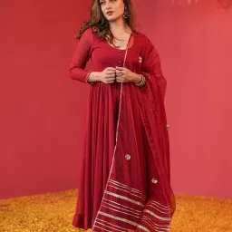 anni designer Women Anarkali Kurta Suit Set   image 1