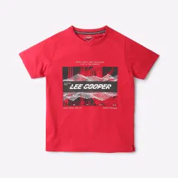 lee cooper Brand Print Round-Neck T-shirt image 1