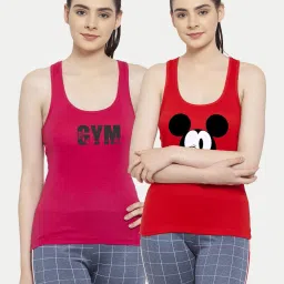 friskers Pack of 2 Typography Print Tank Top image 1