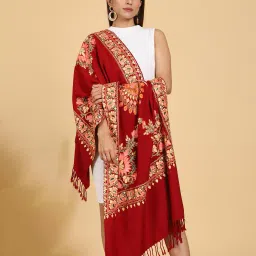 swi stylish Kashmiri Embroidered Stole image 1