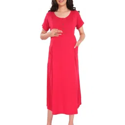 mamma's maternity Solid A-line Dress image 1