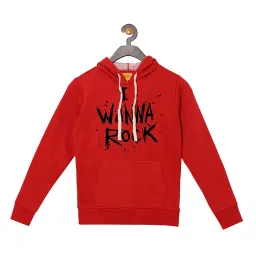 instafab Typographic Print Hooded Sweatshirt image 1