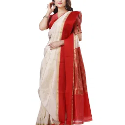 desh bidesh Pure Bengali Garad Silk Traditional Saree image 1