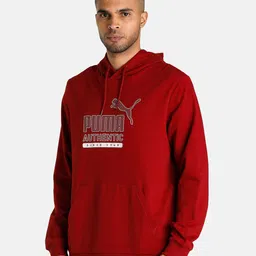 puma Brand Print Hoodie with Kangaroo Pocket image 1