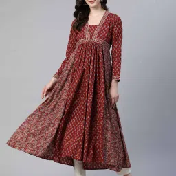 vbuyz Floral Print Anarkali Kurta image 1