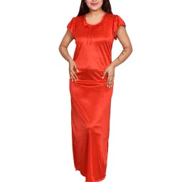 avyay Round-Neck Nightie with Lace Trim image 1