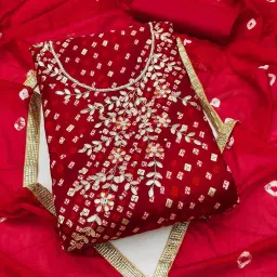 nyrika Embellished Unstitched Dress Material image 1