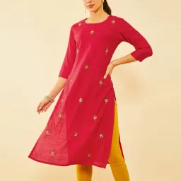 soch Women Embellished Straight Kurta image 1