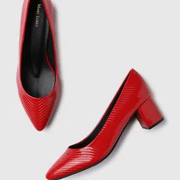 marc loire Chevron Pattern Pointed-Toe Pumps image 1
