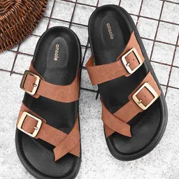 onsole Men Multi-Strap Sandals with Buckle Fastening image 1