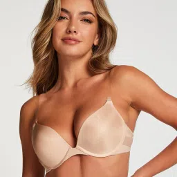 hunkemoller Transparent Back Padded Under-Wired Push-Up Bra image 1