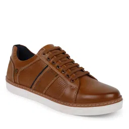 ezok Men Genuine Leather Lace-Up Sneakers image 1