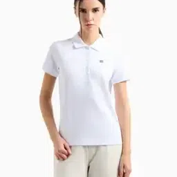 ea7 emporio armani Core Lady Stretch-Cotton Jersey Polo T-Shirt-picture-13