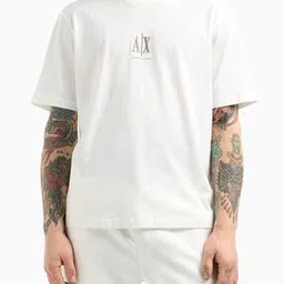 armani exchange Men Icon Project Logo Print Loose Fit Crew-Neck T-Shirt-picture-32