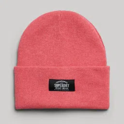 superdry Ribbed Beanie with Logo Patch image 2
