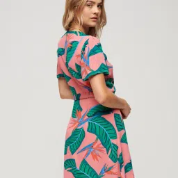 superdry Printed Wrap Dress image 2