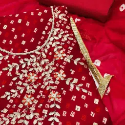 peachmode Women Embroidered 3-Piece Unstitched Dress Material image 2