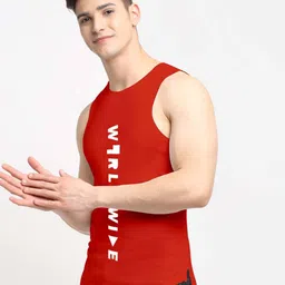 friskers Men Typographic Print Sleeveless Vest image 2