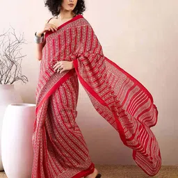 saree mall Women Ethnic Motif Design Bhagalpuri Silk Solid Saree Pre-stitched Saree image 2