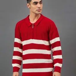 club york Men Striped Regular Fit Pullover image 2