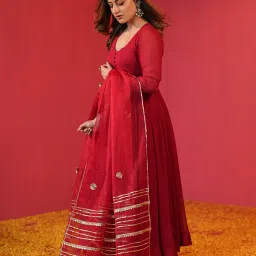 anni designer Women Anarkali Kurta Suit Set   image 2